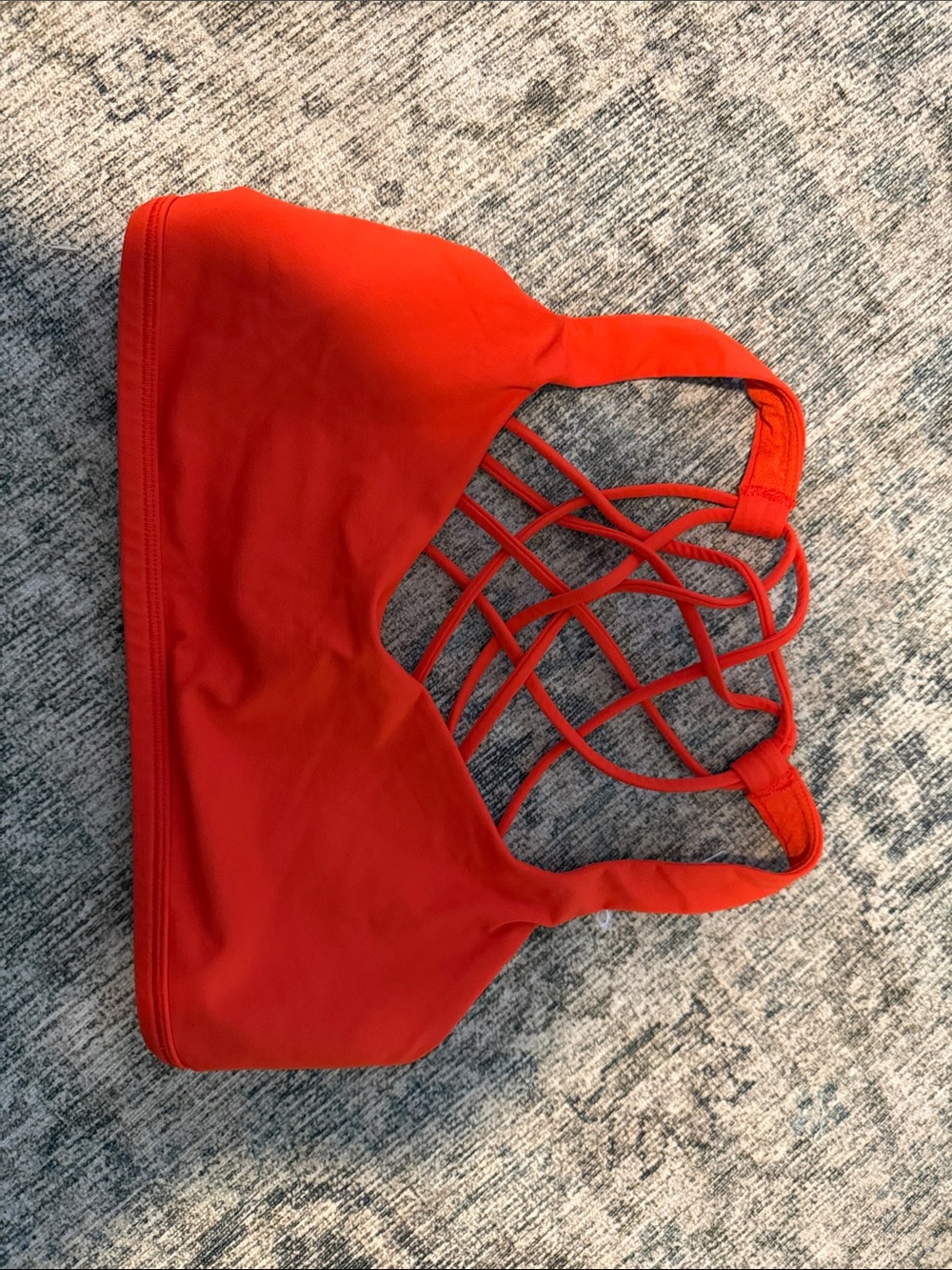 lululemon athletica Red Strappy Sports Bra Crop Top